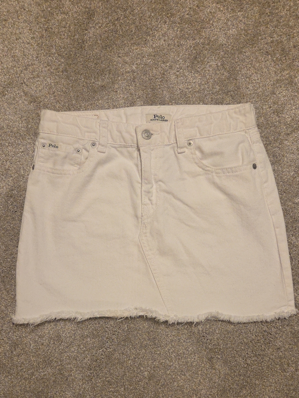Polo by Ralph Lauren White Denim Mini Skirt